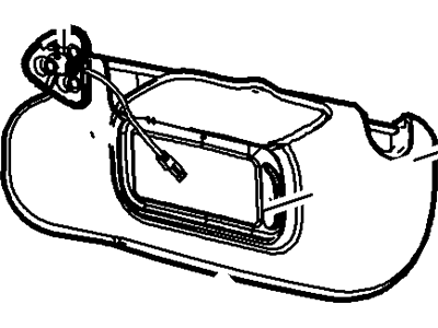 Ford New 2009-2011 Fits Ford / Mercury Crown Victoria / Grand Marquis Visor Assembly - Sun Base No., Part # 8W7Z5404105BC