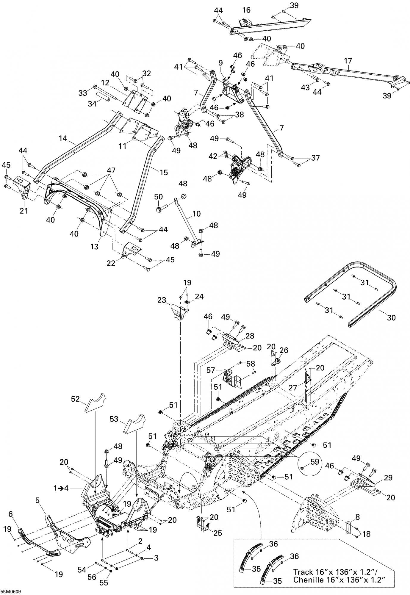 Fits 2005-2007 Ski-Doo Mach Z 1000 SDI / Mach Z 1000 SDI Adrenaline & X Models Hose Support, OEM Part # 518323584