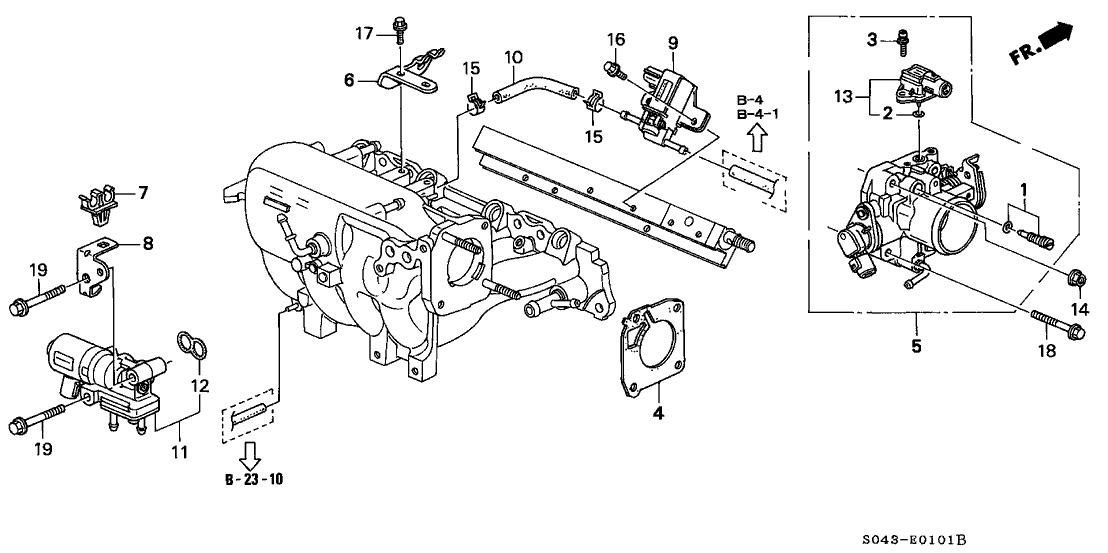 Honda New 1996 Fits Honda Civic Stay, Purge Control Tube Clamp, Part # 36152-P2J-000
