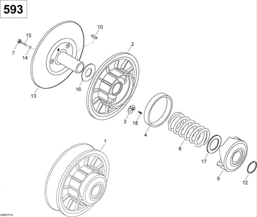 Fits 2006-2007 Ski-Doo Skandic SUV 600 / Skandic WT 600 Stop Washer Suv 600, OEM Part # 619100007