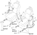 Honda New 1995-1997 Fits Honda Passport Outer Set, Passenger Side Seat Belt (Gray), Part # 89715-06893