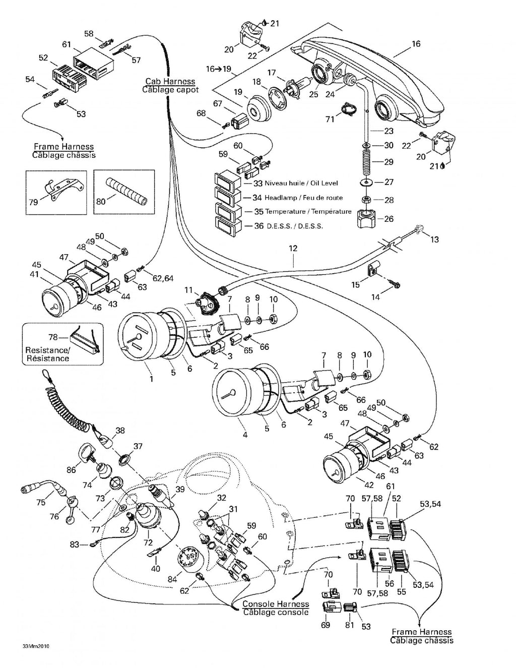 Fits 1998-2007 Ski-Doo Formula Deluxe 500/600/700 / Formula Deluxe 600/700 Models LH Support, OEM Part # 517289400