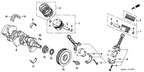New 2005-2007 Fits Honda Accord Hybrid Piston Set (0.50,Osz), Part # 13040-RCJ-A00