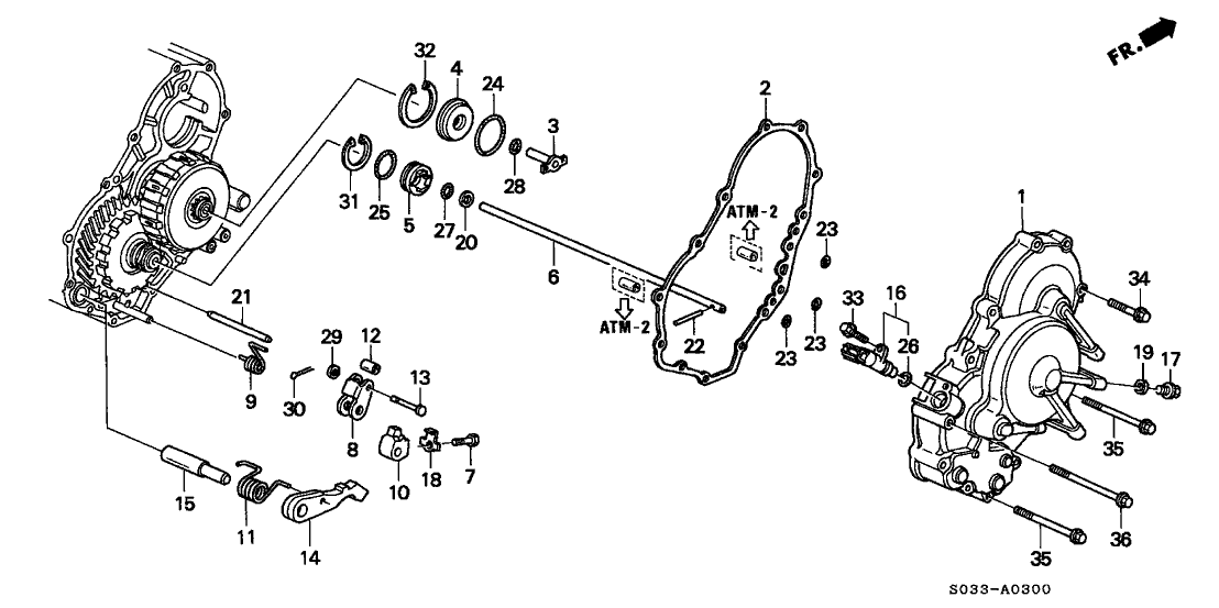 Honda New 1998-2000 Fits Honda Civic Shaft, Parking, Part # 24562-P4R-A00