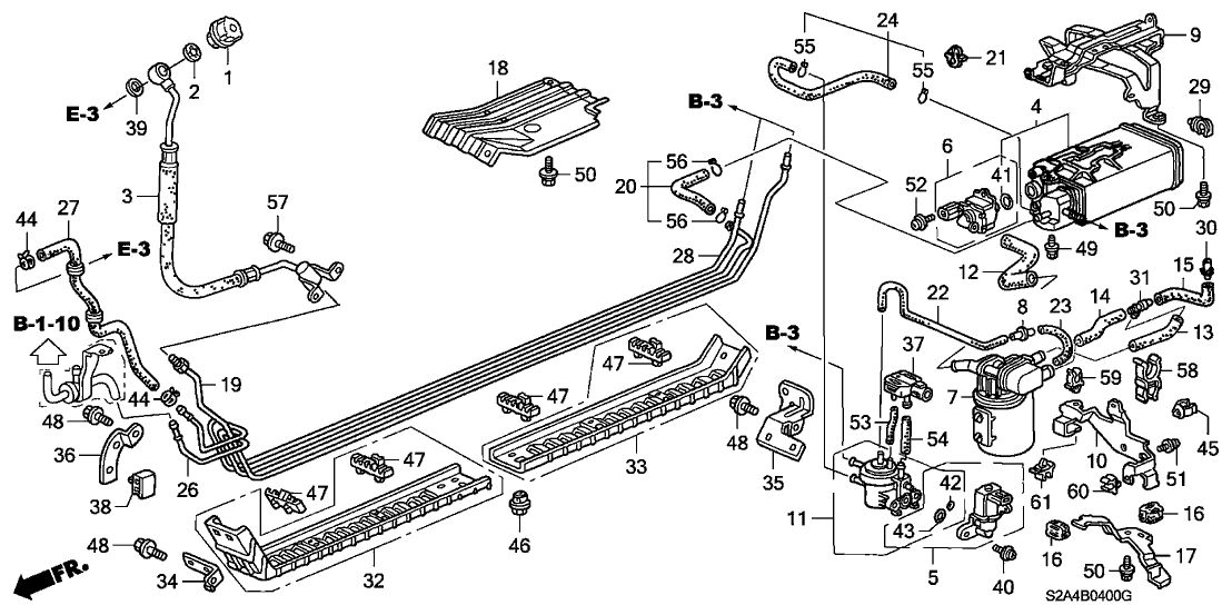 Honda New 2000-2005 Fits Honda S2000 Tube B, Purge Tank Sensor, Part # 17715-S2A-A30