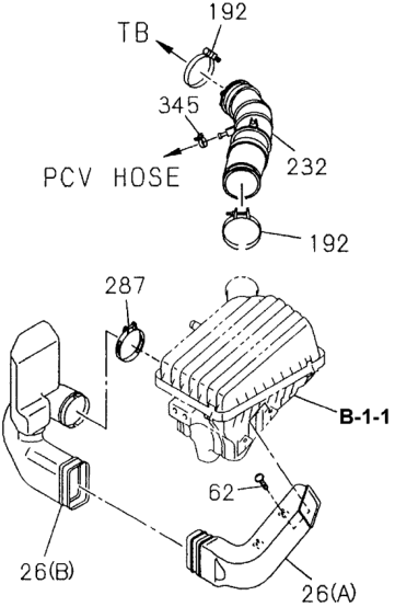 Honda New 1994-1995 Fits Honda Passport Duct, Air In., Part # 89706-33510