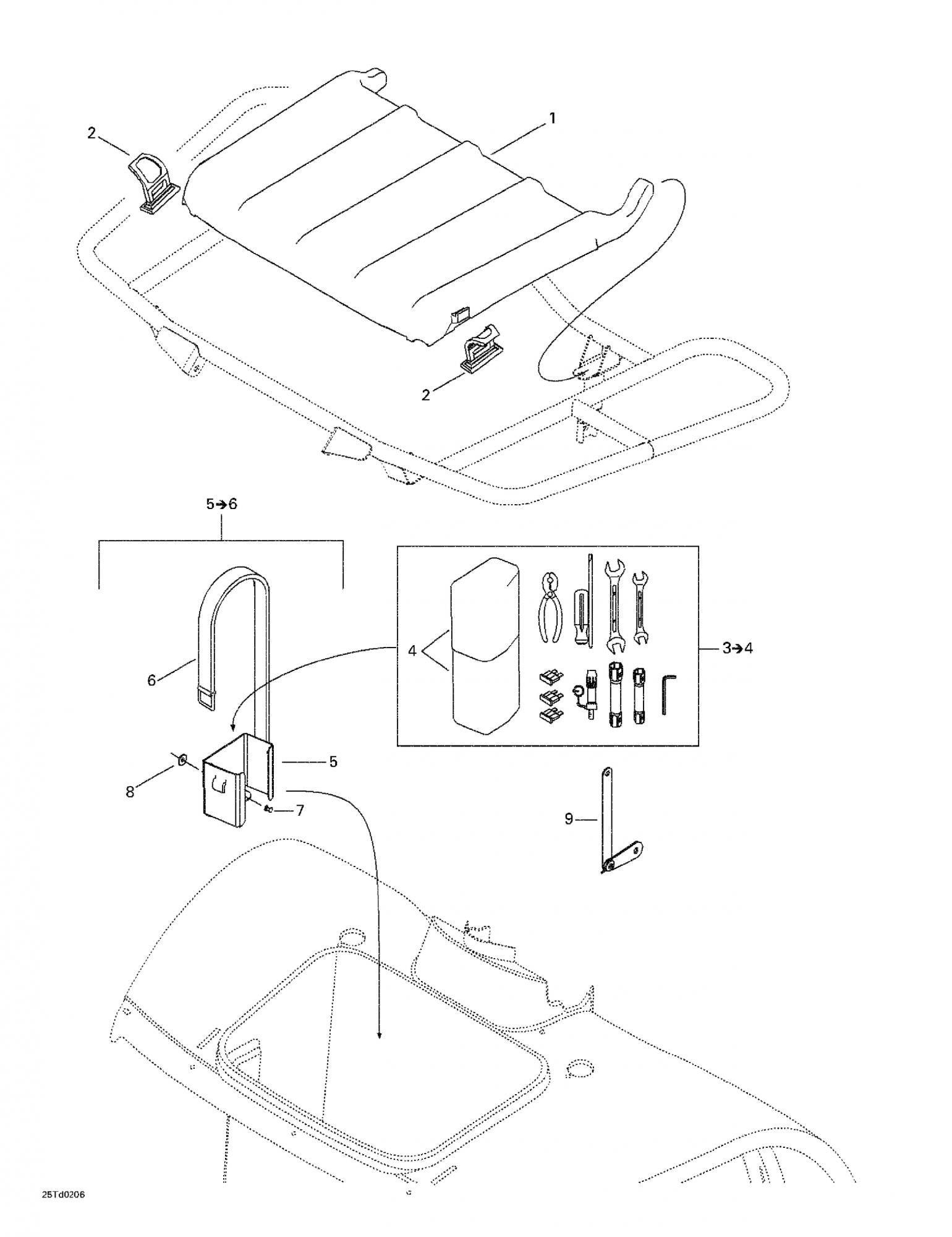 Fits 1999-2005 Can-Am Quest / Quest XT Models Transmission Wrench Ass'y, OEM Part # 529035599