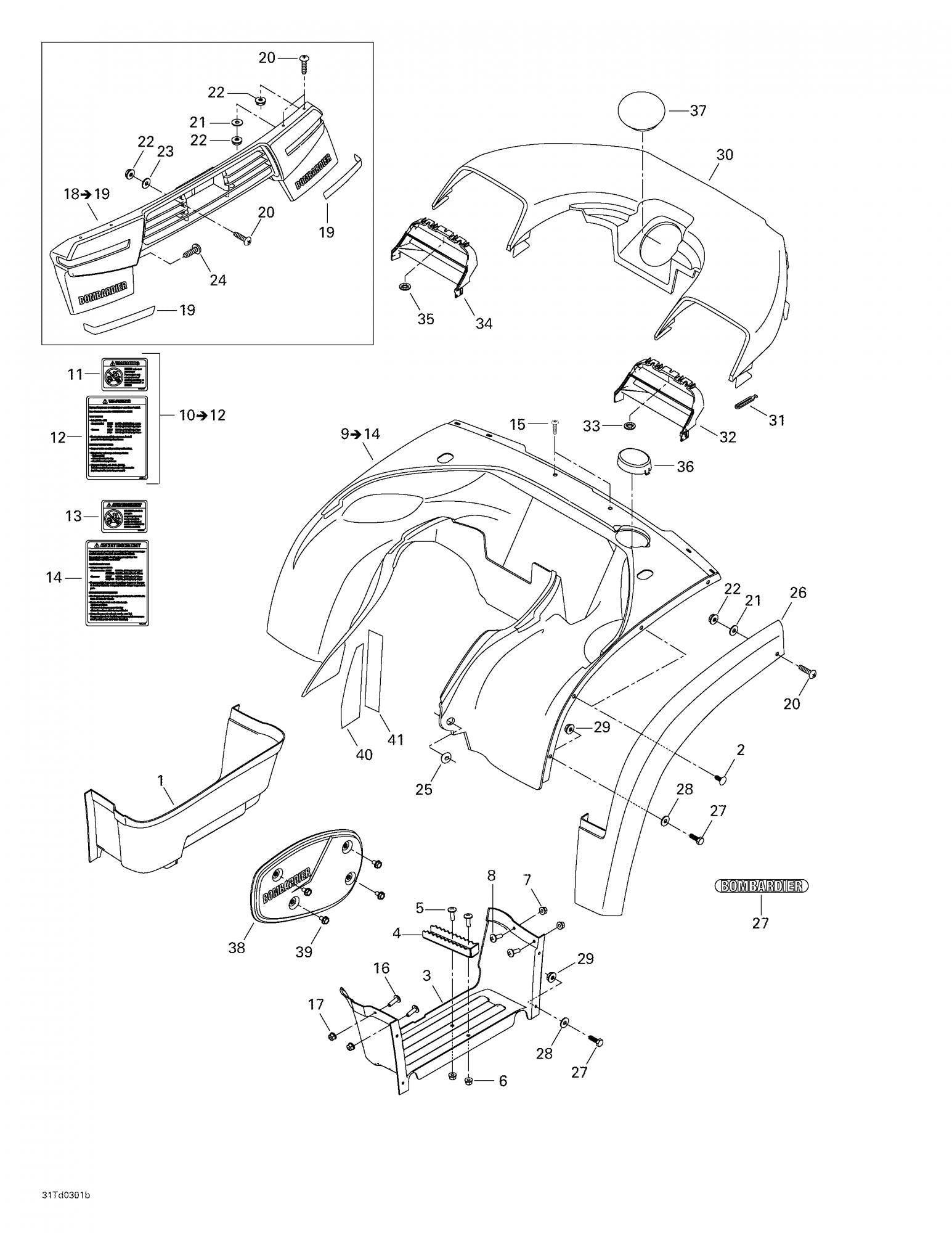 Fits 1999-2005 Can-Am Quest / Quest 500 Models Push Nut, OEM Part # 250100000