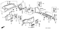 Honda New 1994-1997 Fits Honda Accord Lining Assy., L. RR. Panel Side *NH178L* (EXCEL CHARCOAL), Part # 84695-SV5-A00ZA