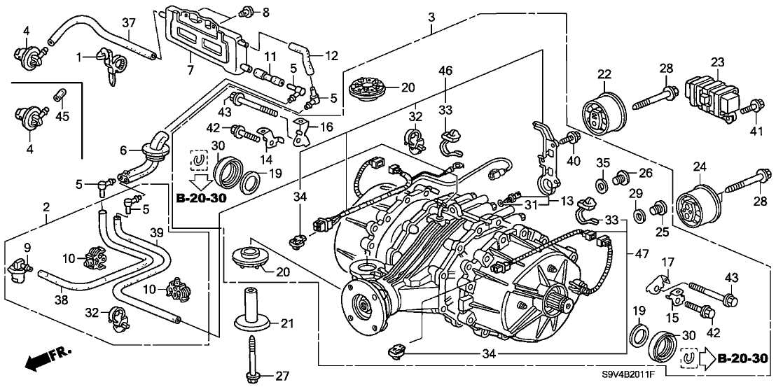 Honda New 2003-2008 Fits Honda Pilot Carrier Assembly, Rear Differential, Part # 41200-PGJ-315