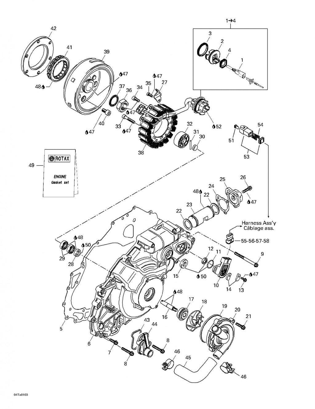 Fits 2000-2005 Can-Am Traxter 5 Speed / Traxter Auto Std & XT Models Ignition Cover, OEM Part # 420211821