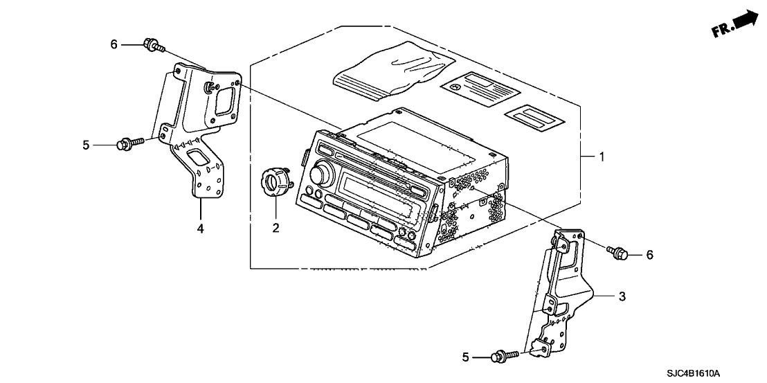 Honda New 2006-2008 Fits Honda Ridgeline Tuner Assy. (6CD) *NH574L* (Pioneer) (TU WARM GRAY), Part # 39100-SJC-A21ZA