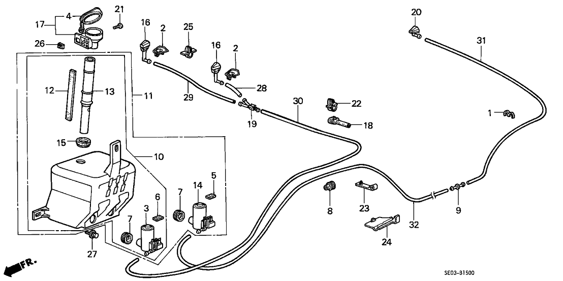 Honda New 1986-1993 Fits Honda Accord Float, Washer, Part # 76804-SE0-003