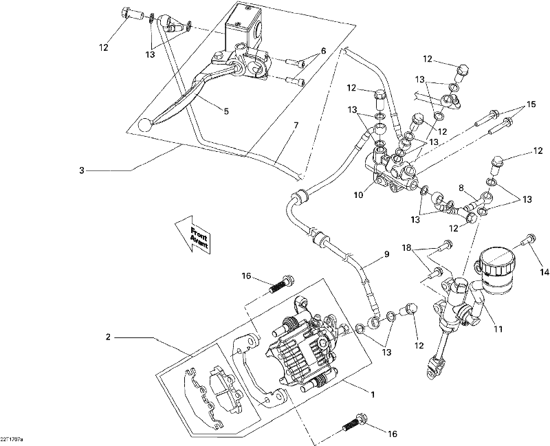 Fits 2006-2026 Can-Am Atvs Rear Brake Caliper Hose, OEM Part # S46206RCA000
