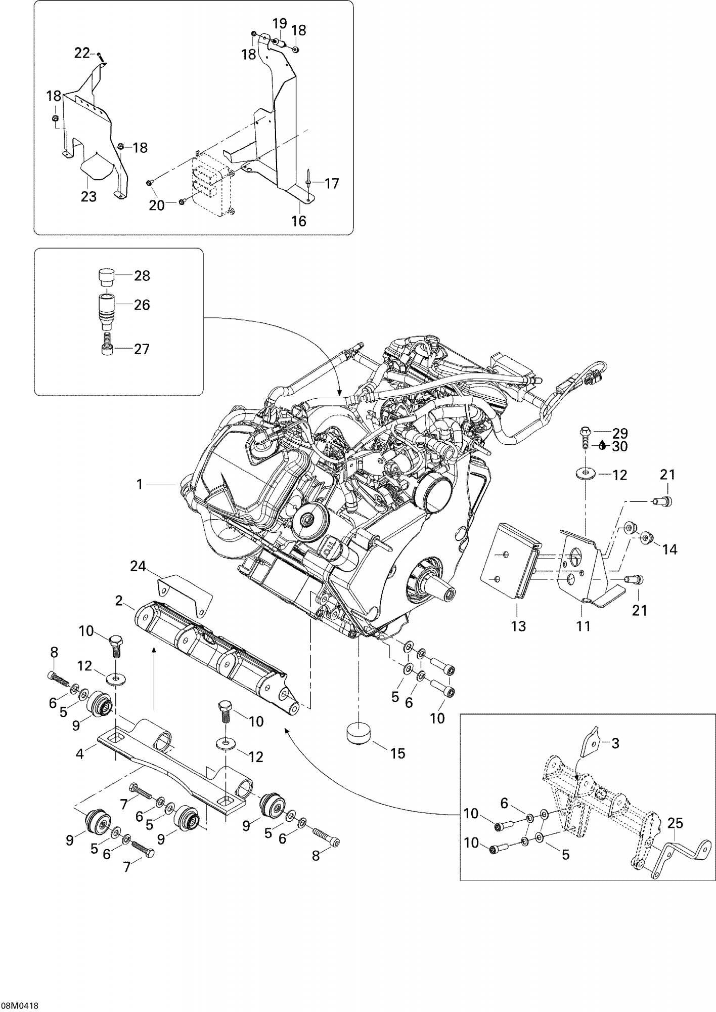 Fits 2004-2006 Ski-Doo Expedition 4-TEC / Expedition V-1000 Electronic Module, OEM Part # 420665114