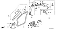 Honda New 2003-2007 Fits Honda Accord Garnish Assy., R. RR. Pillar *NH220L* (CLEAR GRAY), Part # 84131-SDP-A01ZA