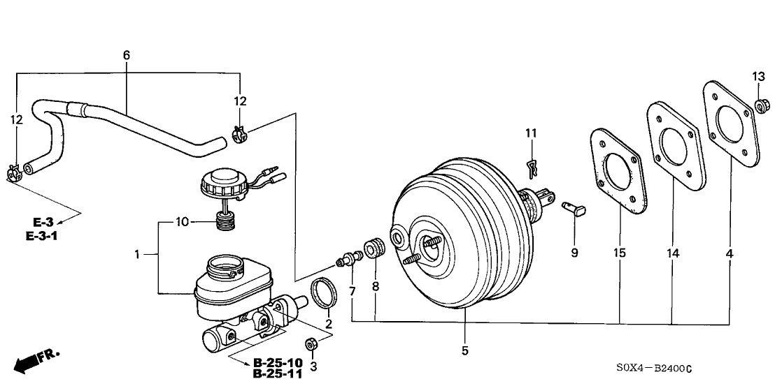 Honda New 1999-2004 Fits Honda Odyssey Power Assembly, Master (8"+9"), Part # 46400-S0X-033