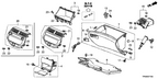 New 2010-2012 Fits Honda Crosstour Panel Assy., Center *YR412L* (BRIGHT IVORY), Part # 77250-TA0-A23ZJ