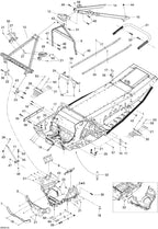 Fits 2004-2007 Ski-Doo MX Z 440 Racing / MX Z 440X Racing Models Rear Bumper, OEM Part # 518324465