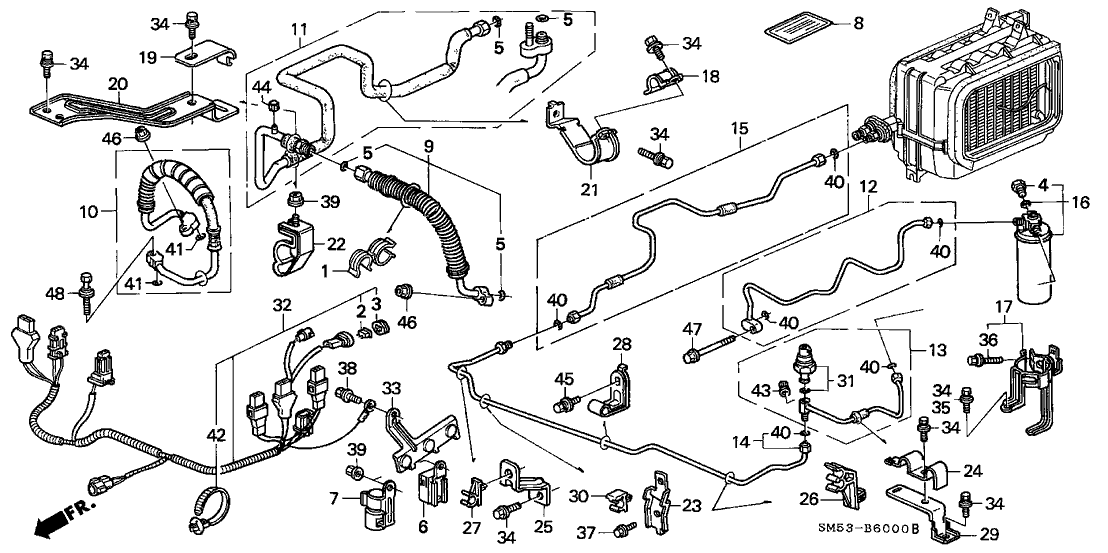 Honda New 1993 Fits Honda Accord Suction Hose, Part # 80310-SM1-Z01