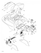 Fits 1999-2005 Ski-Doo Formula Deluxe 500/600/700 / Formula Deluxe 600/700 Models LH Air Intake Grill, OEM Part # 517302025
