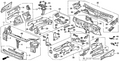 Honda New 1997-2001 Fits Honda CR-V Bracket, R. FR. Tie Down, Part # 60828-S10-A00ZZ