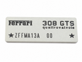 Ferrari Chassis number plate 308 GTS QV — OEM 120432