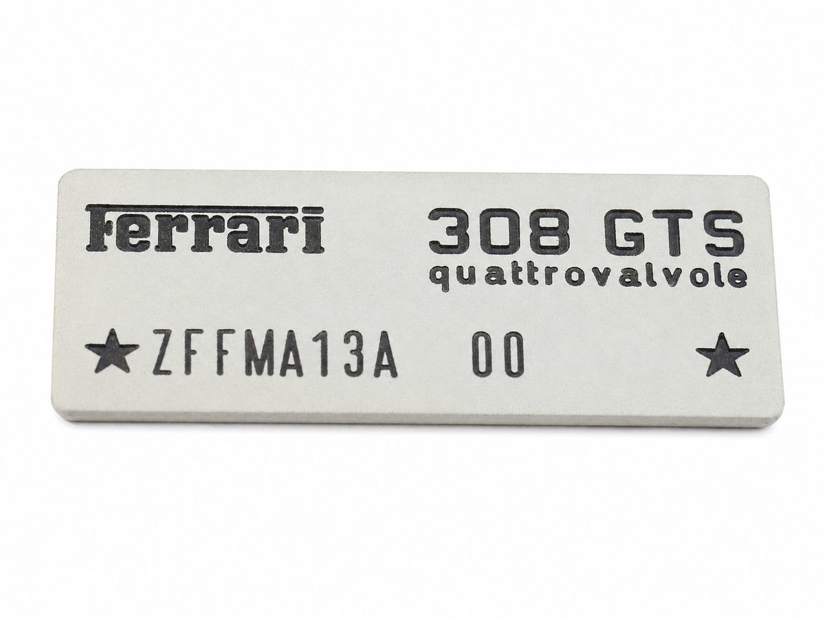 Ferrari Chassis number plate 308 GTS QV — OEM 120432