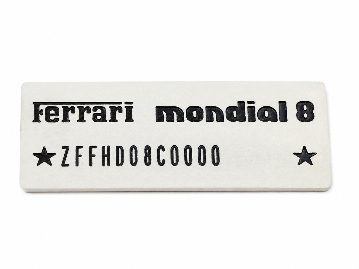 Ferrari Chassis number plate Mondial 8 LHD — OEM 116264