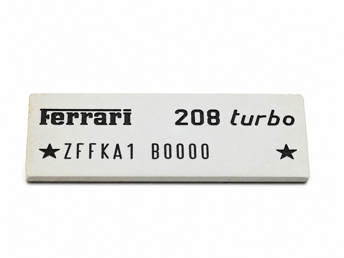 Ferrari Plate 208Turbo — OEM 120431
