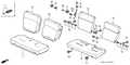 Honda New 1996-1998 Fits Honda Civic Cover, Rear Seat-Back Trim (Classy Gray), Part # 82121-S00-A02ZB
