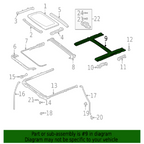 Lexus New 2001-2002 Fits Lexus IS300 Rail Sub-Assy, Slide Roof, Part # 63202-53010
