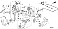 Honda New 2003-2005 Fits Honda Civic Throttle Wire Clamp, Part # 17931-S5B-A01