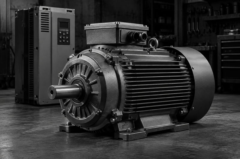 Illustrative monochrome electric motor and variable speed drive