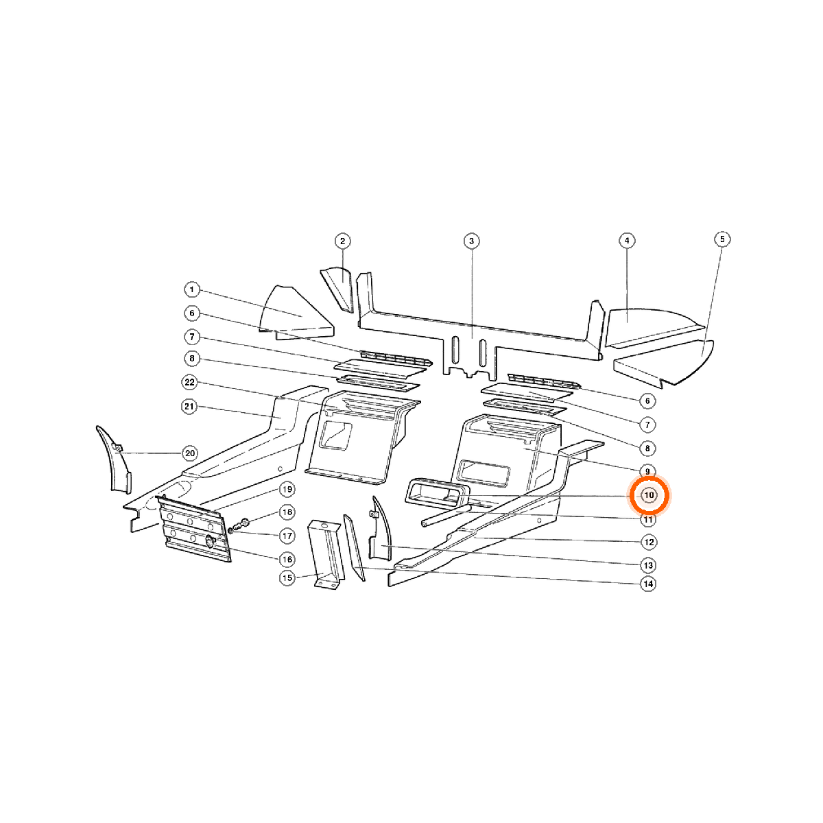 Iron Vault highlighted EPC square-v1 78.02.00 callout 010 — SKU 0078008219
