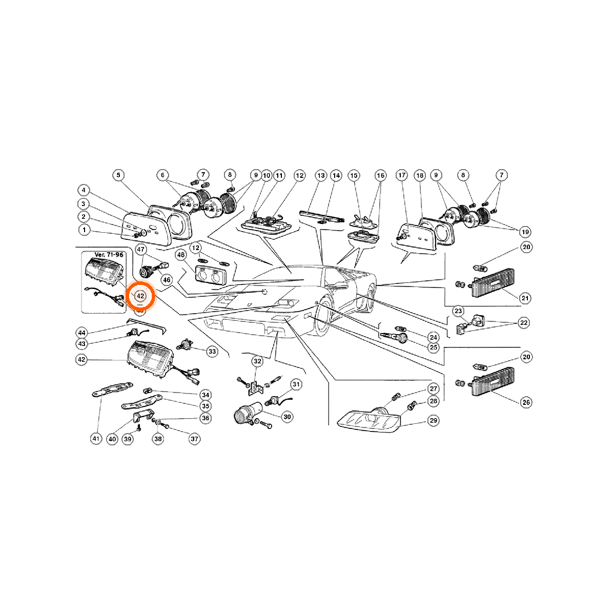 Iron Vault highlighted EPC square-v1 63.01.00 callout 042 — SKU 0063004651