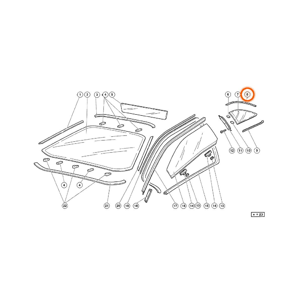 Iron Vault highlighted EPC square-v1 70.01.00 callout 008 — SKU 009417107