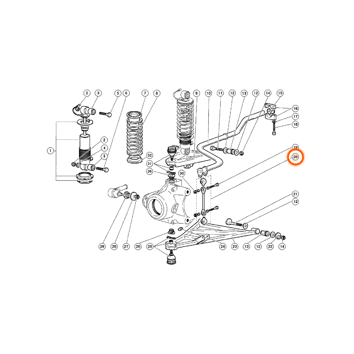 Iron Vault highlighted EPC square-v1 51.02.00 callout 020 — SKU 410411317