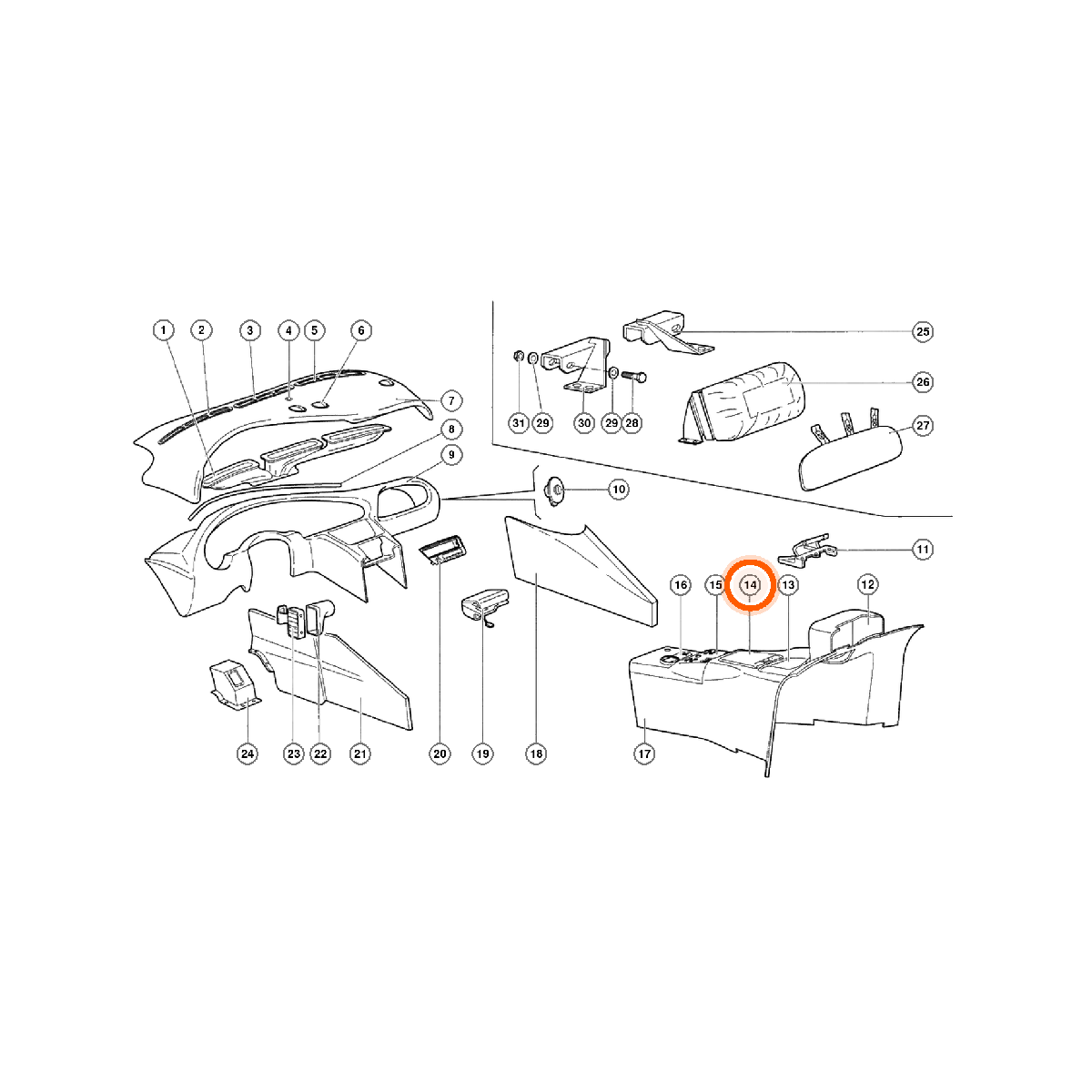 Iron Vault highlighted EPC square-v1 78.01.00 callout 014 — SKU 0078006724