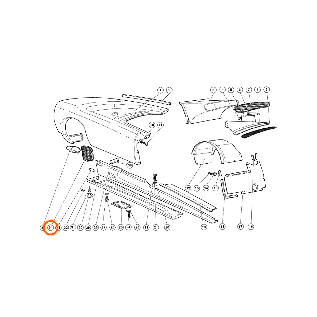 Iron Vault highlighted EPC square-v1 66.05.00 callout 034 — SKU 009430139