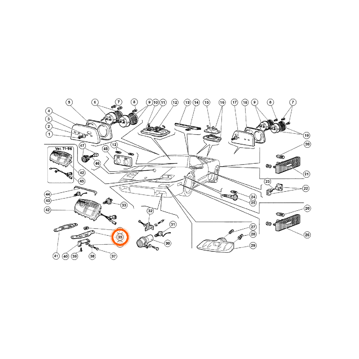 Iron Vault highlighted EPC square-v1 63.01.00 callout 035 — SKU 0041003906