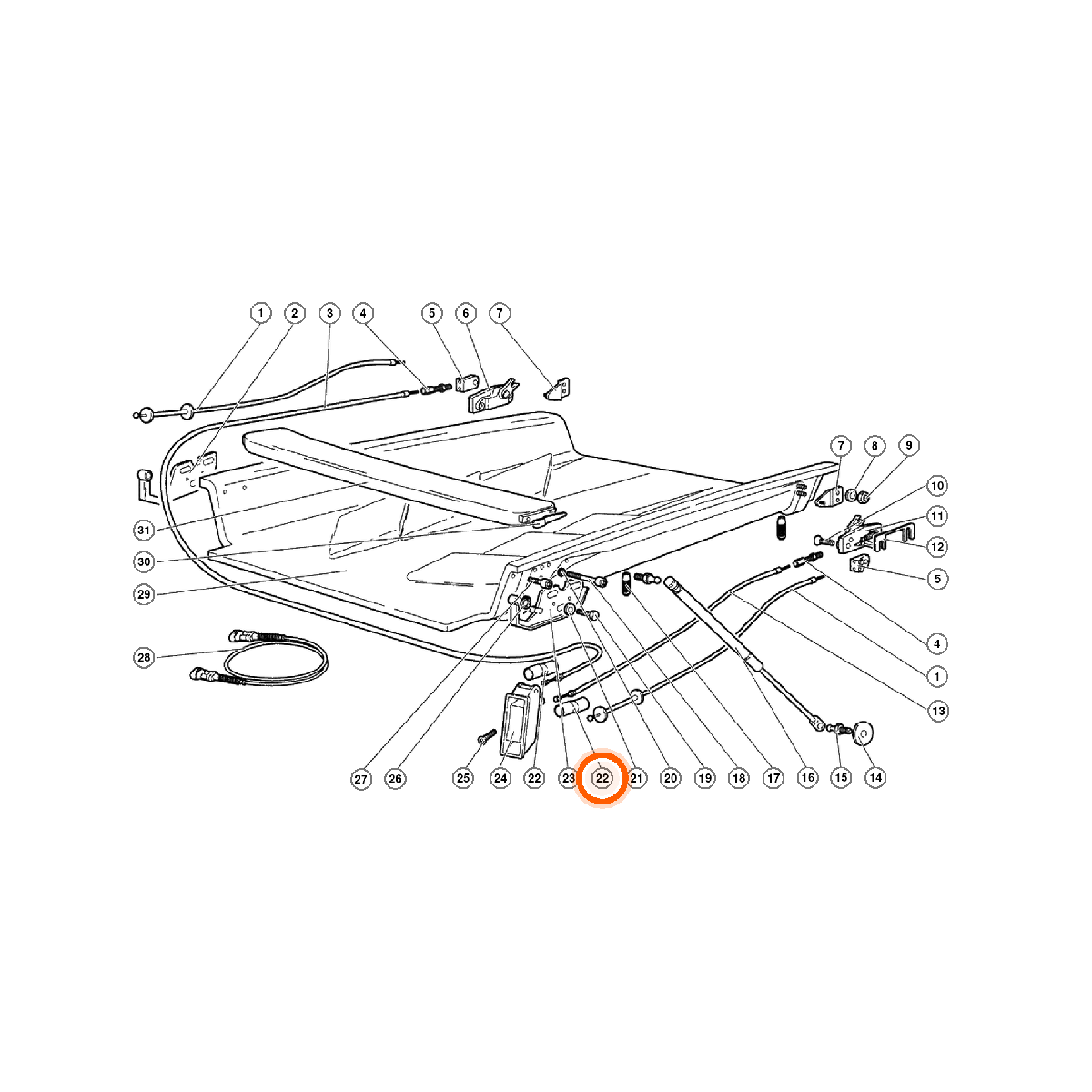Iron Vault highlighted EPC square-v1 92.01.00 callout 022 — SKU 410837801A