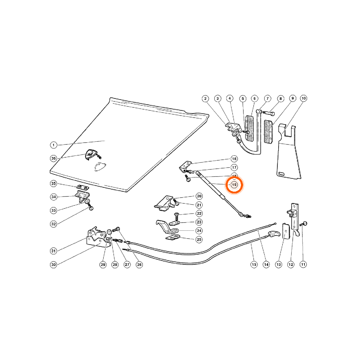 Iron Vault highlighted EPC square-v1 79.01.00 callout 019 — SKU 0079004387