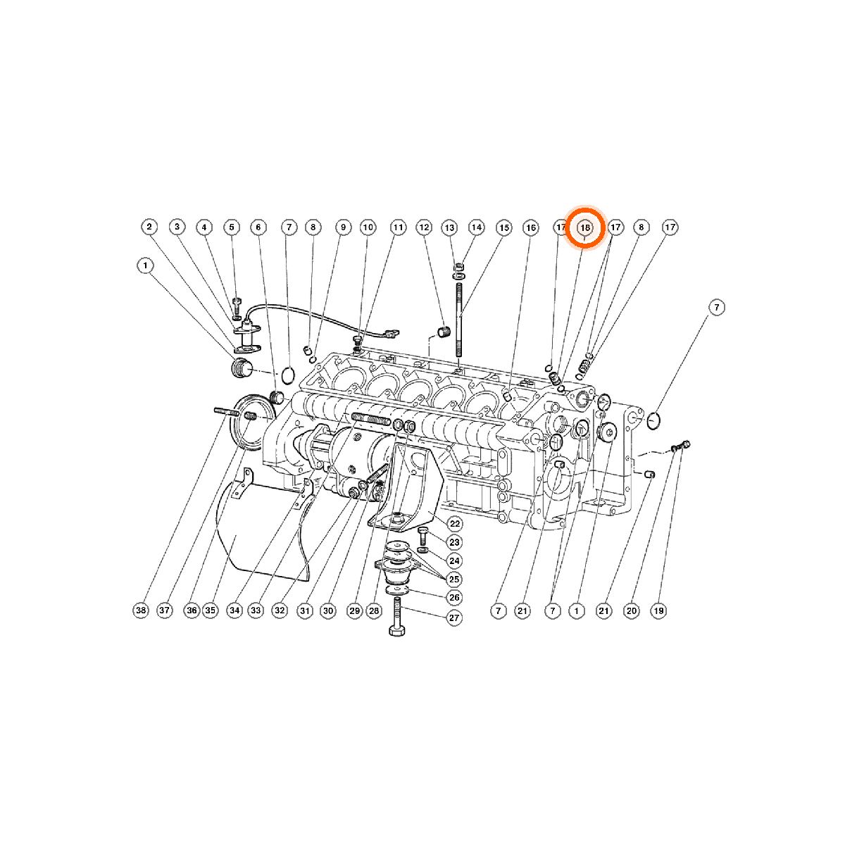 Iron Vault highlighted EPC square-v1 18.01.00 callout 018 — SKU 001833995
