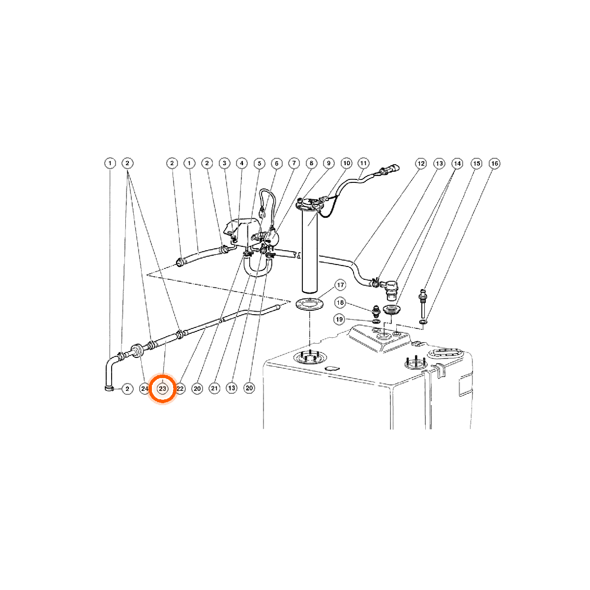 Iron Vault highlighted EPC square-v1 62.03.00 callout 023 — SKU 0062004895