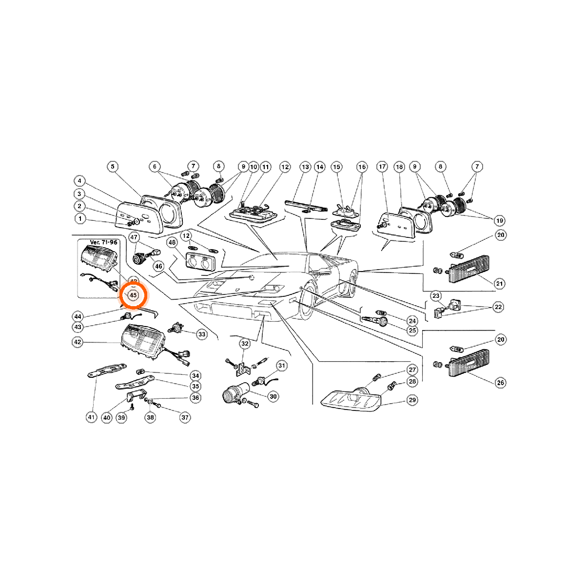 Iron Vault highlighted EPC square-v1 63.01.00 callout 045 — SKU 0061008779