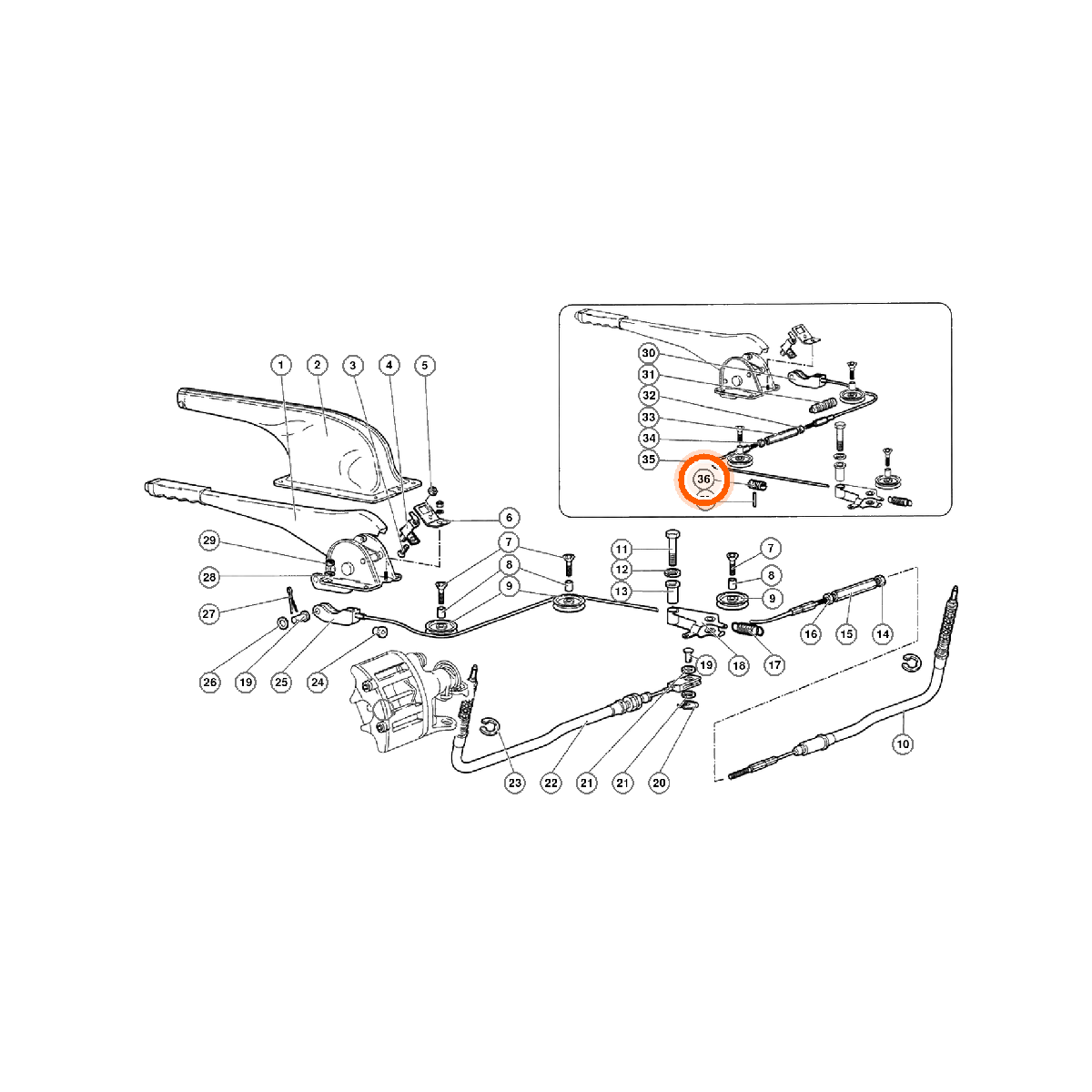 Iron Vault highlighted EPC square-v1 33.01.00 callout 036 — SKU 410609774