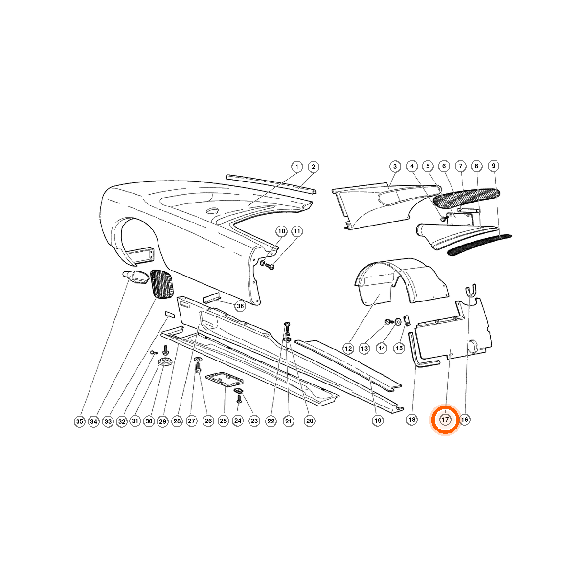 Iron Vault highlighted EPC square-v1 66.05.00 callout 017 — SKU 009411525