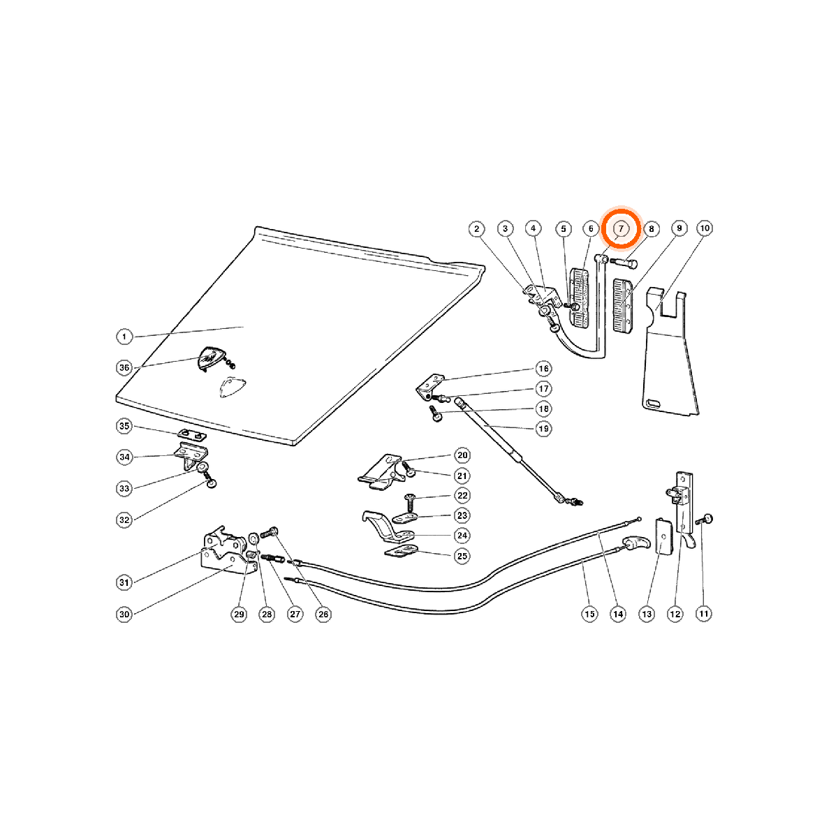 Iron Vault highlighted EPC square-v1 79.01.00 callout 007 — SKU 0079001734