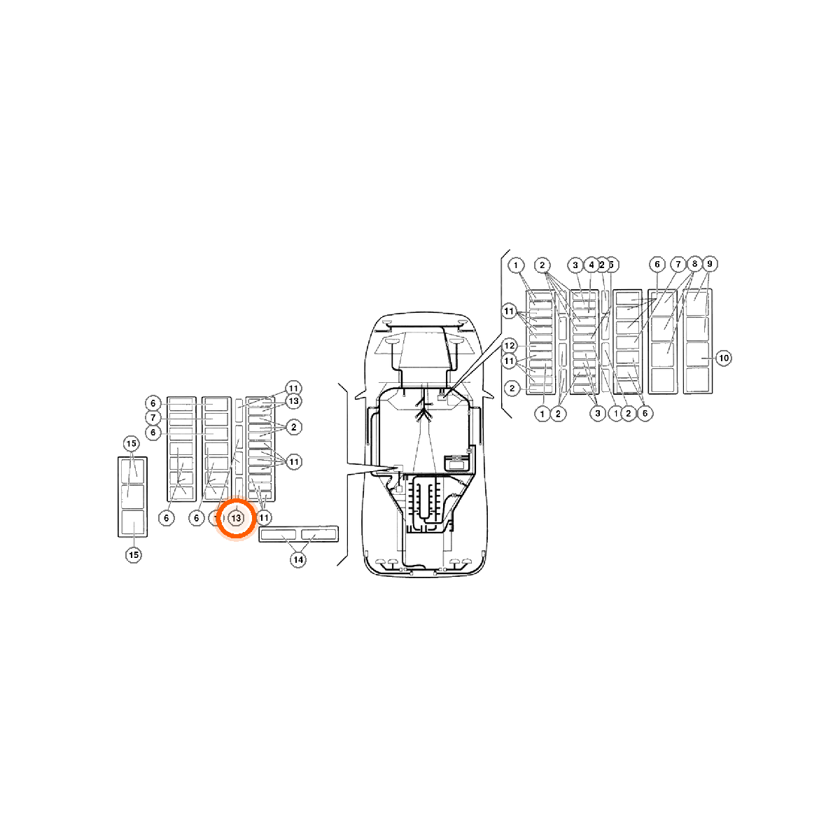 Iron Vault highlighted EPC square-v1 61.05.00 callout 013 — SKU 001638095
